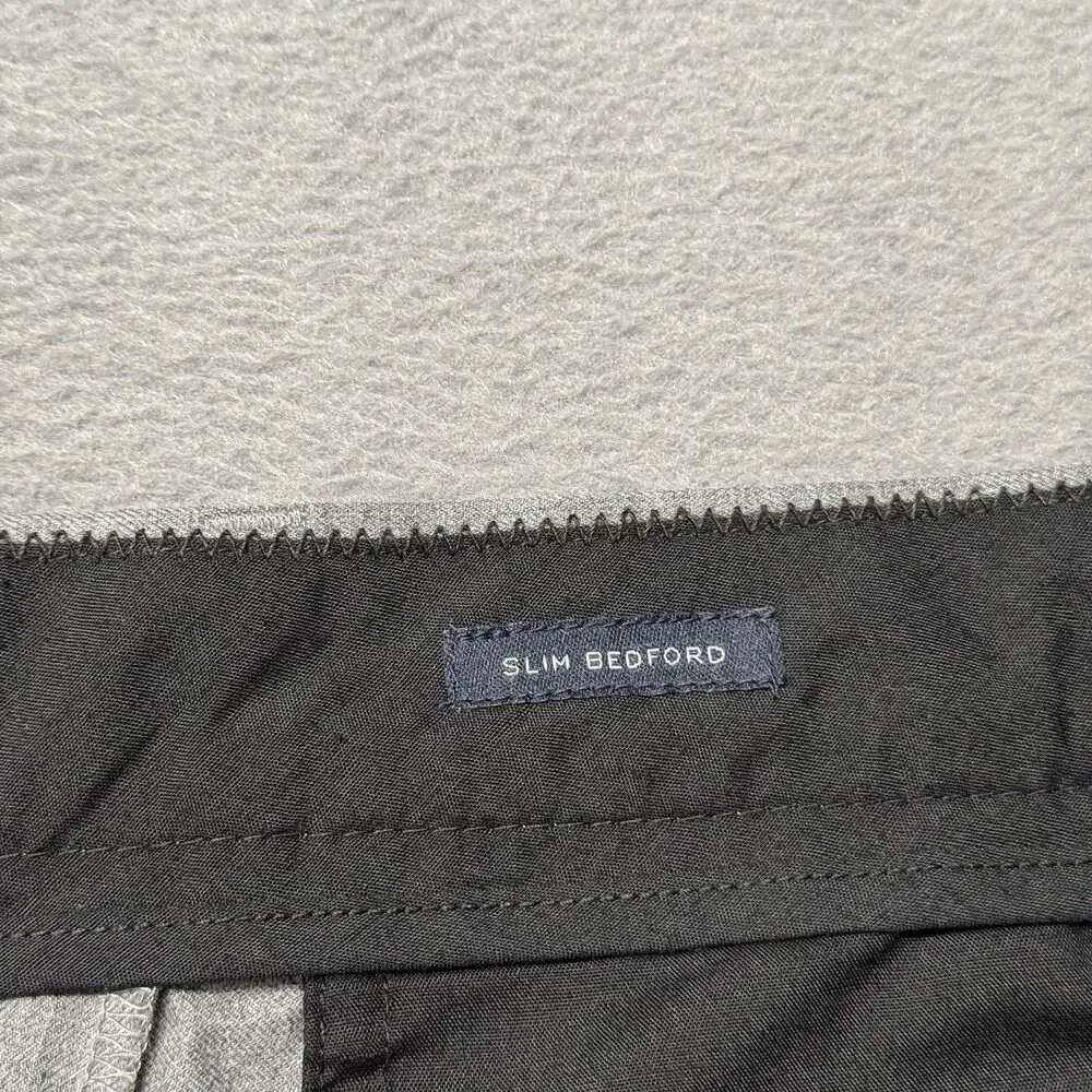 J.Crew Slim Bedford Mens 31X32 Pants Gray Chino Flat Front Casual Office Preppy
